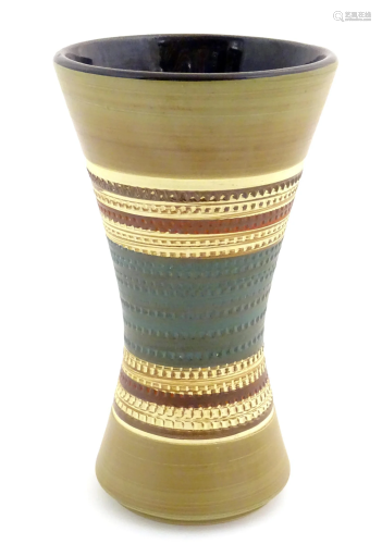 A West German vase of waisted conical form by Dumler & B...