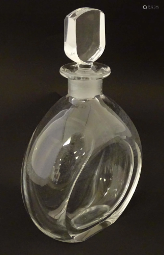 Orrefors : A Swedish glass decanter and stopper signed and n...