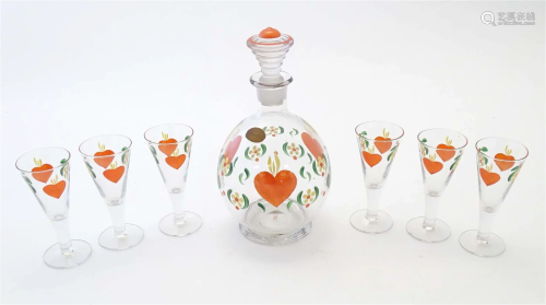 Scandinavian glass : A liqueur decanter with Art deco style ...