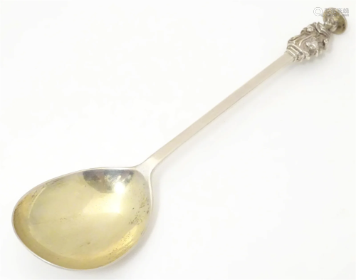 A Victorian silver apostle spoon with gilded bowl Hallmarked...