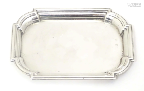 A 20thC small silver tray hallmarked Birmingham maker Deakin...