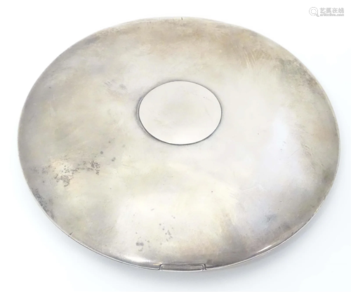 A large silver powder compact hallmarked Chester 1931 maker ...