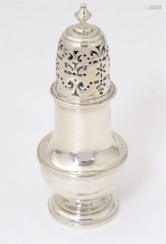 An 18thC silver sugar sifter maker possibly Samuel Smith III...