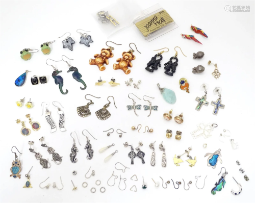 A quantity of assorted earrings, pendant, etc. to include so...