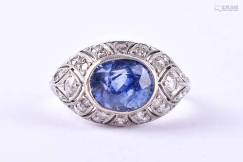 Art Deco sapphire ring