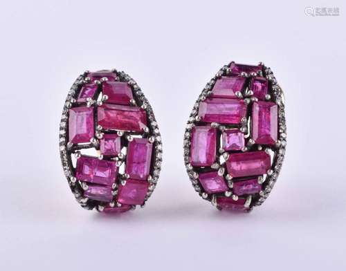 Ruby - diamond earrings Russia