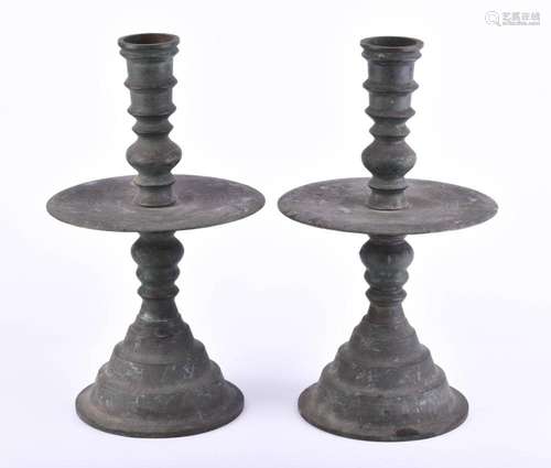 Pair of temple candlesticks Qing dynasty