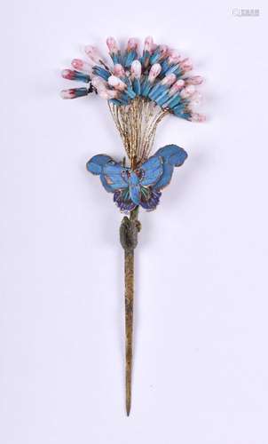 large kingfisher hairpin China Qing dynasty 19th century