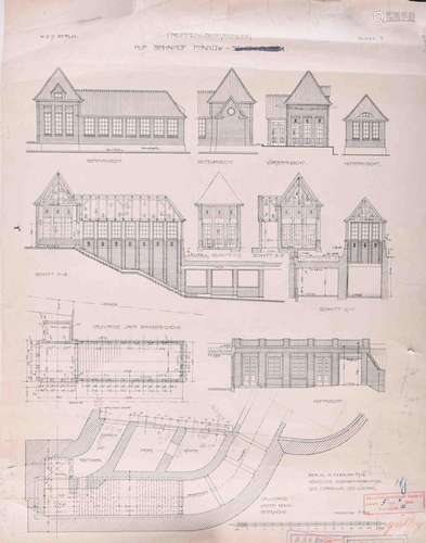 Construction plans for the Pankow S-Bahn station, 1912