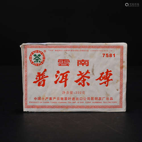 2006 中茶 7581砖简包 熟茶 2006年