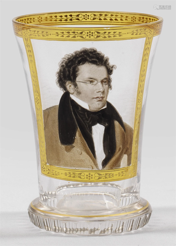 Ranftbecher mit Porträt von Franz Schubert