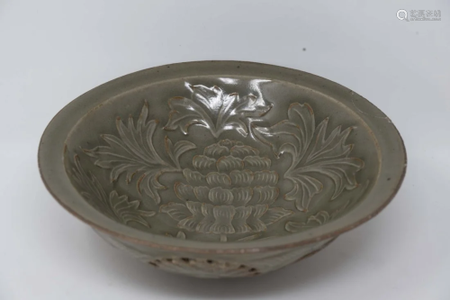 Yaozhou Ware Moulded Bowl Lotus Design
