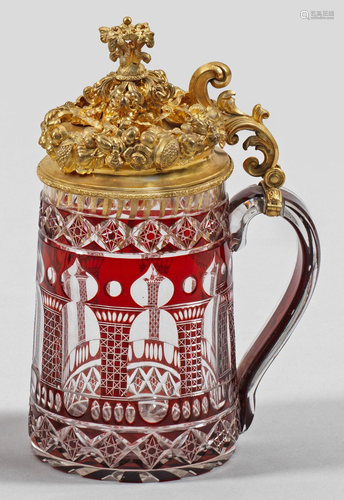 Spätbiedermeier-Deckelpokal aus dem Hause Wittelsbach