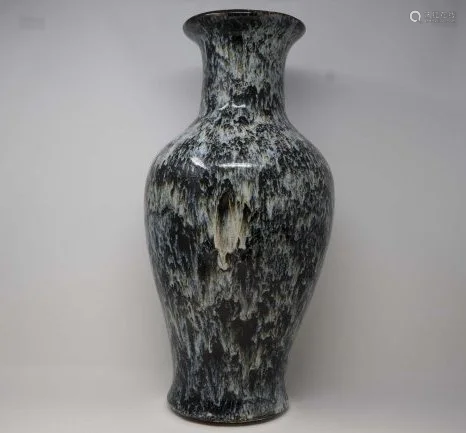 Chinese Robin's Egg Glazed Porcelain Baluster Vase