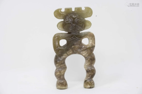 Ancient Chinese Jade Carving Hongshan Culture God Figure