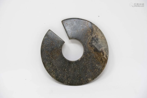 Ancient Chinese Jade Slit-Ring Hongshan Culture
