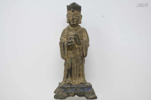 Chinese Ming Dynasty Bronze of Dignitary