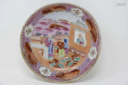Chinese Antique Family Rose Plate