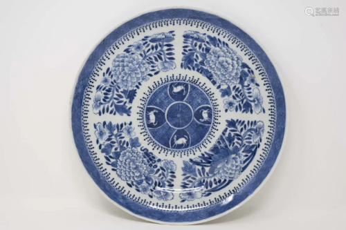 Blue and White Chinese Porcelain Dish Artemisia Kangxi Mark