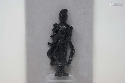 Chinese Antique Sodalite Carving of Guanyin
