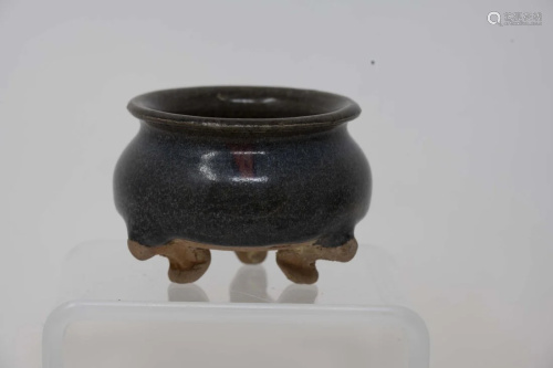 Brown Rust Glazed Pottery Ink Bowl