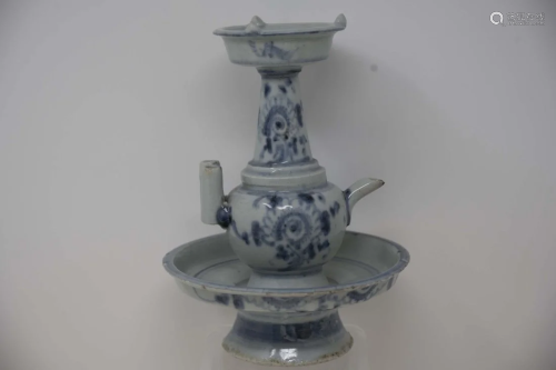 Chinese Antique Blue & White Porcelain Water Dropper