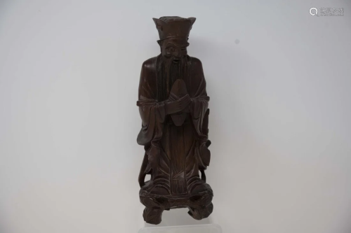 Chinese Hardwood Carving of Sage