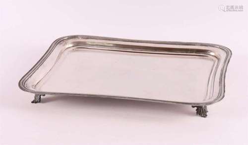 A 2nd grade silver rectangular serving tray, 20th century.