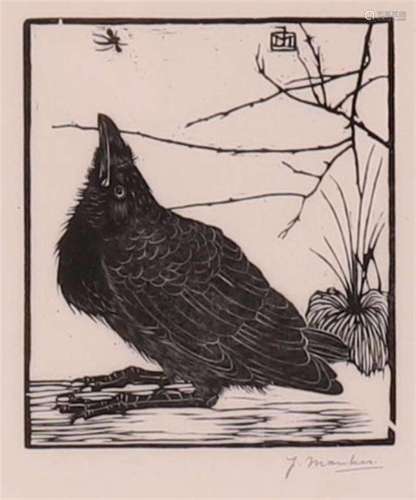 Mankes, Jan (Meppel 1889 - 1920) 'Little crow, looking u...