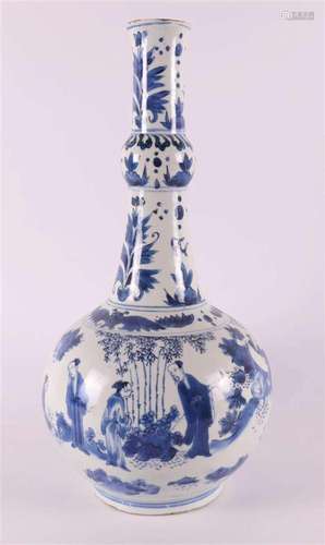 A blue/white porcelain gourd vase, China, Transition, Chongz...