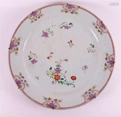 A porcelain famille rose dish, China, Qianlong 18th C.