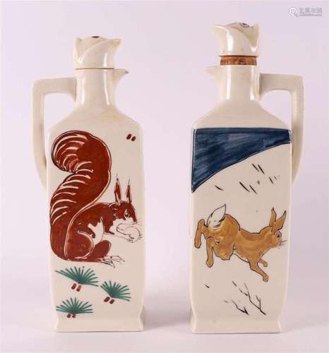 Two various pottery Art Deco jugs, ca. 1930.