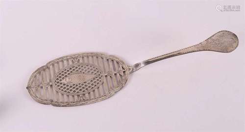 A 2nd grade 835/1000 silver ajour fish scoop, Groningen 18th...