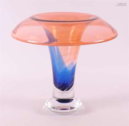 A colored glass serica vase 'Aurora Royale', Gerard ...