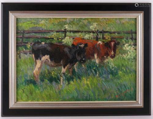 Boers, Frans J.D. (1914-1987) 'Cows in the pasture',