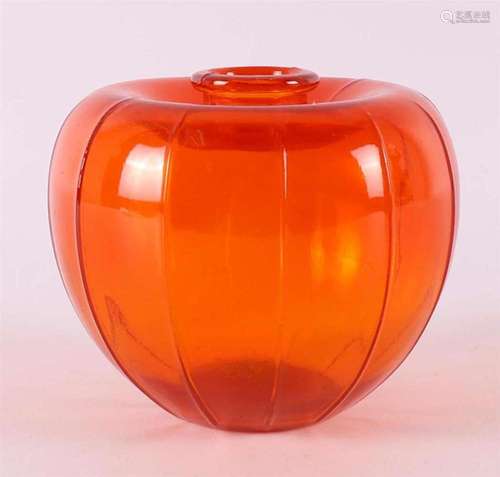 Netherlands, Leerdam. A clear orange glass liberation vase, ...