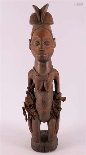 Ethnography. A wooden ancestor statue, Africa, Congo.