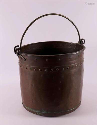 A red copper riveted aker, 19th century.