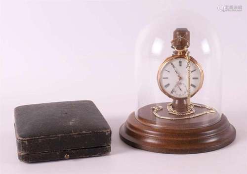 A men's pocket watch in 14 kt 585/1000 case, circa 1900.