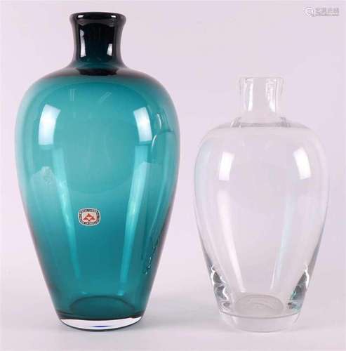 A green glass bottle, design: Floris Meijdam, industrial, 19...