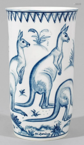 Seltene Urstück-Vase mit Kängurus