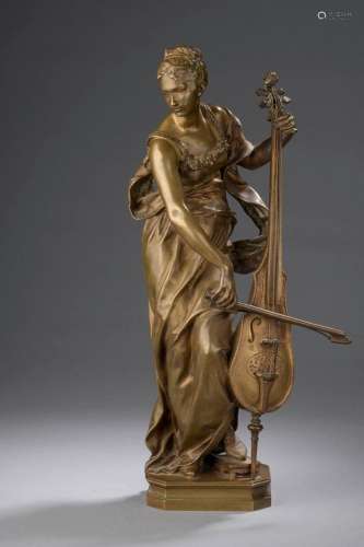 BARRIAS Louis Ernest, 1841 1905, Joueuse de viole de gambe, ...