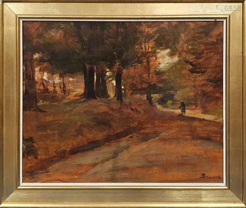 BOULARD Émile, 1863-1943,Chemin sous les arbres,esquisse à l...