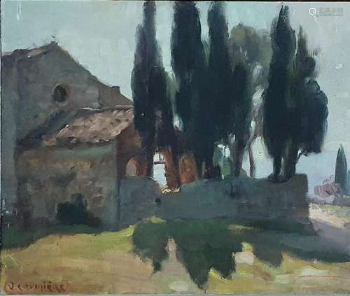 CRUMIÈRE Victor, 1895-1950,Petite église, environs de Toulon...