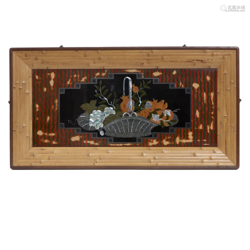 A JAPANESE LACQUER-WORK PANEL, MEIJI PERIOD (1868-1912)