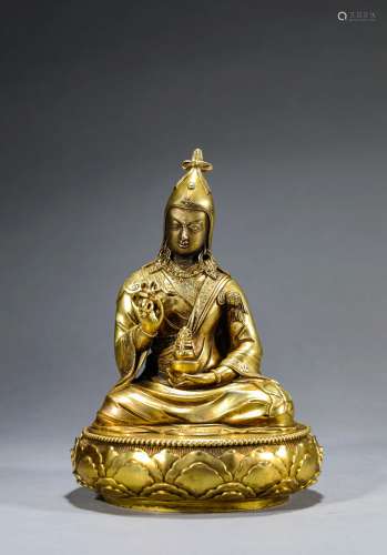 Gilt-Bronze Figure of Padmasambhava