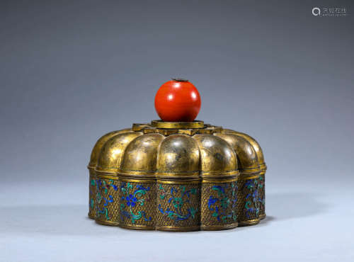 Cloisonne Enamel Box and Cover