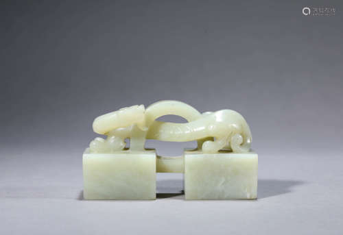 Carved Jade Chilong Seal