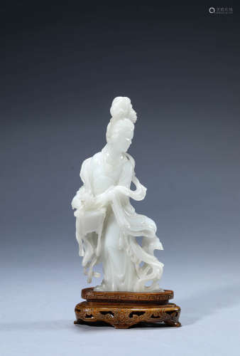White Jade Figure of Apsaras