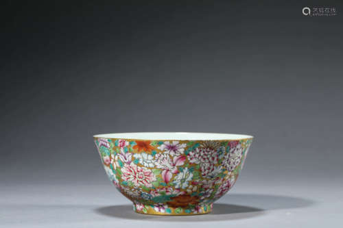 Famille Rose Peony Bowl